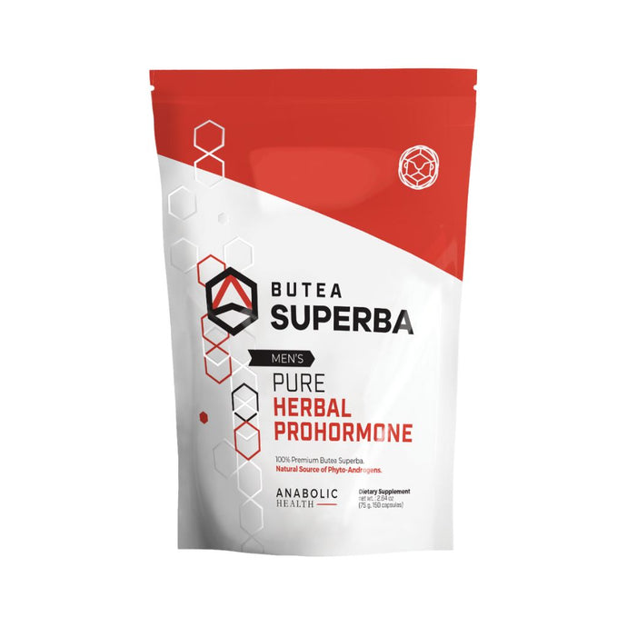 A package of Butea Superba herbal supplement for male performance and male hormones by Anabolic Health.
